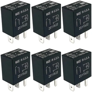 6er Pack 8T2T-14B192-AB Relais 12VDC 4-Pin 30A kompatibel mit einigen Ford... - Bild 1 von 5