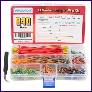 Kit fili per salto breadboard 840 pin 14 valvole 2-125 mm - Foto 1 di 7