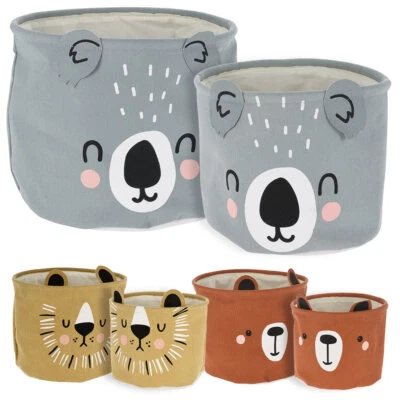 Aufbewahrungskorb Wäschekorb Beutel Sack Tasche für Spielzeug Kinderzimmer Korb - Bild 1 von 4