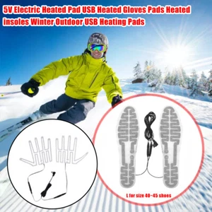 FÜNF FINGER HANDSCHUH HEIZK USB BEHEIZBARES HANDSCHUH PAD BEHEIZTE EINLEGESOHLEN - Bild 1 von 11