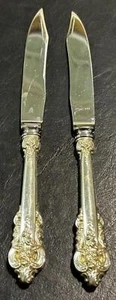 Wallace Sterling Grand Baroque Fruit Knives Silverplate (A Pair) - Picture 1 of 7