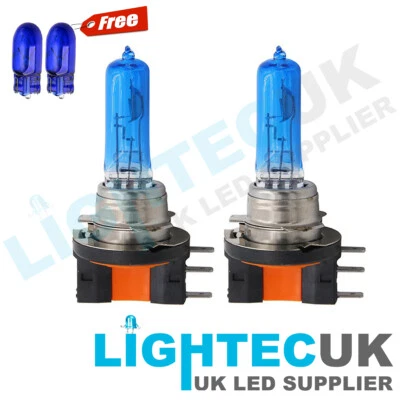 2x H15 6000K DRL HIGH BEAM BULBS AUDI FORD SEAT VW XENON WHITE CANBUS SIDELIGHTS - Image 1 of 4