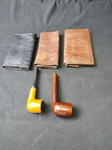 Lot Vintage Pipe Tabaco Pouches and Pipes GBD - Picture 1 of 14