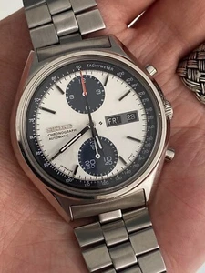 Orologio da polso uomo Seiko Panda 40mm cinturino acciaio 6138-8020 (usato) - Foto 1 di 7