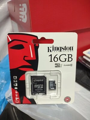 Brand New Kingston SanDisk microSDHC 16GB, Class 10 10MB/s + Freebies - Image 1 of 3