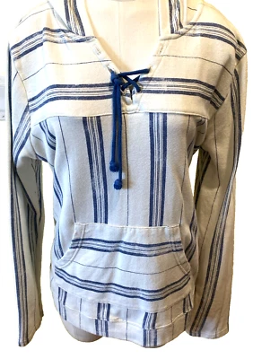 Element Eden Hoodie XL Pullover Juniors Blue White striped Z59 - Image 1 of 4