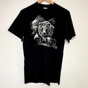 Vintage Bear Shirt 90s Native American Heritage T-Shirt Vintage - Bild 1 von 2