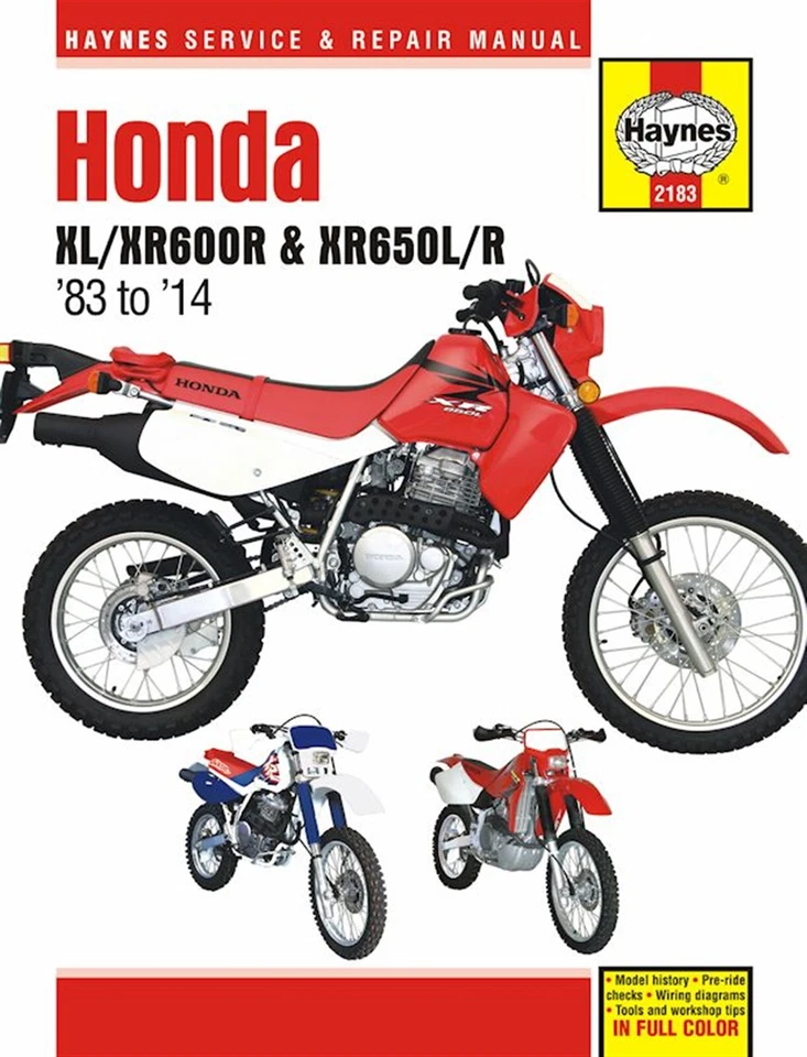 Manual de reparación Honda XL600R, XR600R, XR650L, XR650R 1983-2014 Foto 1 de 1