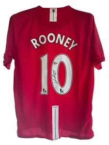 Camiseta de fútbol Nike autografiada por Wayne Rooney del Manchester United Beckett certificado de autenticidad - Imagen 1 de 8