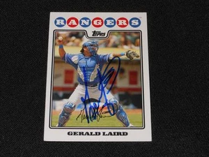 Texas Rangers Gerald Laird Signed 2008 Topps Autograph Card #TEX14 TOUGH  922 - Picture 1 of 1