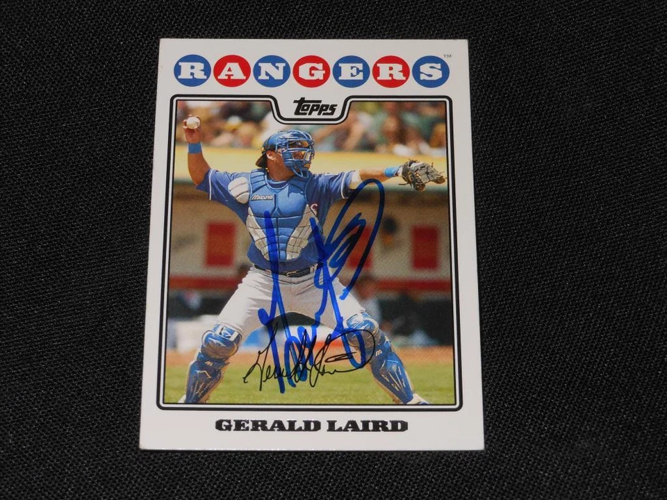 Texas Rangers Gerald Laird Signed 2008 Topps Autograph Card #TEX14 TOUGH  922 - Image 1 of 1