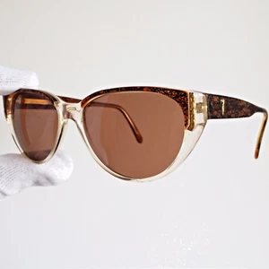 occhiali da sole TRUSSARDI 209 56-14 sunglasses round oval square gold tortoise - Foto 1 di 4