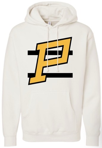 OFF WHITE Felpa con cappuccio grande stile vintage Pittsburgh Penguins invernale classico logo su bianco sporco