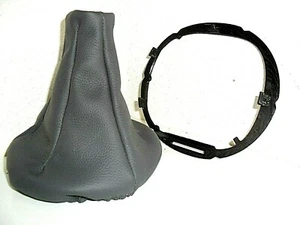 CUFFIA DEL CAMBIO PER FIAT PANDA 169 II 2003-2012 VERA PELLE GRIGIA + CORNICE - Imagen 1 de 6