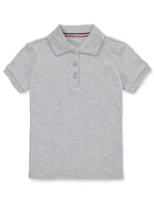French Toast Girls' Picot Collar S/S Polo - Picture 1 of 17