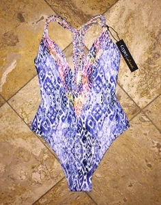 Nwt Gypsy 05 Sand Plunge Makramee Häkel Sexy Einteilig Badeanzug Damen XS - Picture 1 of 7