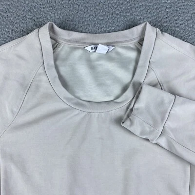 Athleta Seasoft 大圆领运动衫女式小号白色活动运动休闲上衣 — 第 1/4 张图片