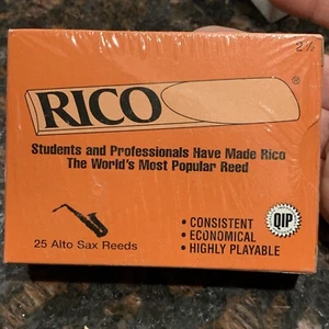 Rico by D'Addario Alto Sax Reeds, Strength 2.5, 25 piece pack - Picture 1 of 3