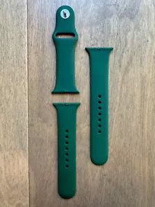 Genuine Original Apple Watch Silicone Sport Band 41mm Clover Green S/M & M/L - Picture 1 of 4