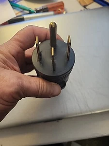 NEW MALE 14-30P 4-PRONG PLUG to OLD 10-30R 3-PIN FEMALE RECEPTACLE RANGE ADAPTER - Picture 1 of 12