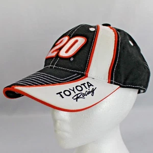 Gorra de bola Tony Stewart Toyota Racing negro blanco y naranja gancho y cierre de bucle - Imagen 1 de 11