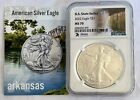 2022 American Silver Eagle Rare U.S State Series Arkansas 42 of 50 NGC MS 70 $1