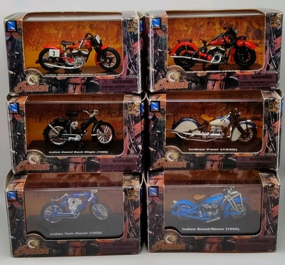 2005 New Ray Toys Indian 1:32 scale motorcycle lot of 6 In box, read for details - Image 1 of 4