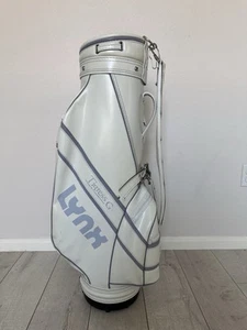 Vintage Lynx Tigress G Golftasche weiß grau mit Regenhaube - Top Zustand - Bild 1 von 23