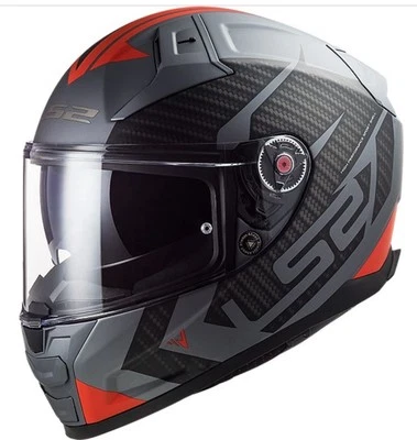 Casco de motocicleta LS2 Citation II Splitter mate titanio/rojo 3XL Foto 1 de 2