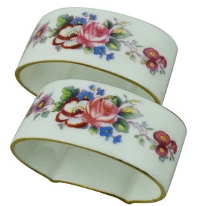Pair of Royal Crown Derby Posie Napkin / Serviette Rings - Picture 1 of 3