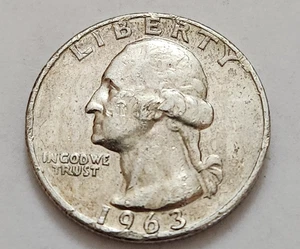 CH 1963 D Washington Quarter 25c 90% plata (W254) - Imagen 1 de 4