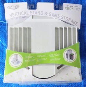 INTEC MICROSOFT XBOX 360 SOPORTE VERTICAL Y ALMACENAMIENTO DE JUEGOS BLANCO - NUEVO - Imagen 1 de 6