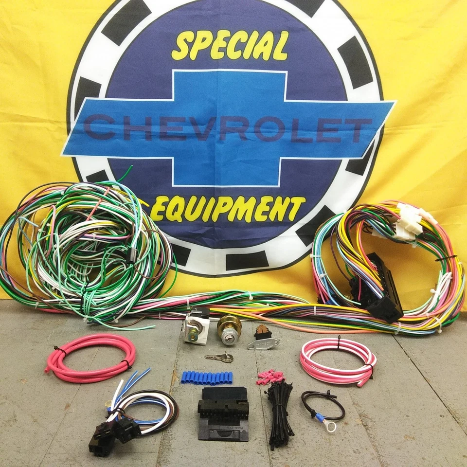 Kit de arnés de tablero de fusible principal para camioneta Chevy GMC 1960-89 + interruptor de encendido y faros Foto 1 de 4