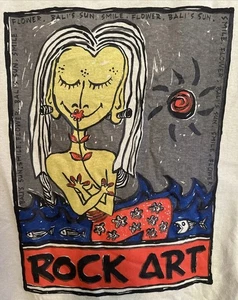 Camiseta Bali’s Sun Smile Flower Rock Art NUEVA con etiquetas mediana - Imagen 1 de 6