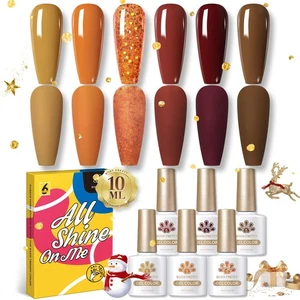UV Nagellack Braun Rot Gel Nagellack Set Braun Orange Rot Nude Farbgel für - Bild 1 von 24