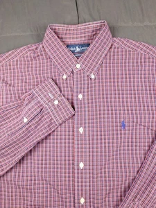 Polo Ralph Lauren Hemd Herren Large Custom Fit kariert Button Down Langarm - Bild 1 von 12