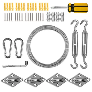 Shade Sail Hardware Kit 6inch for Triangle Rectangle Sun Shade Sail Installation - Picture 1 of 37