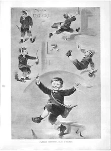 PAINLESS ZAHNMEDIZIN VON GEOFFROY.VTG 1889 HARPER'S 11" x 8" GRAVURDRUCK - Bild 1 von 2