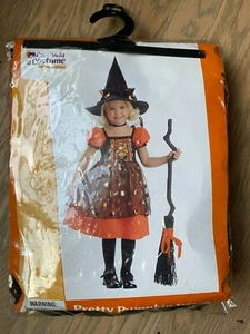 Halloween Costume- Pretty Pumpkin Witch- Toddler: L 4-6 - Picture 1 of 2