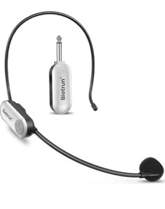 Bietrun UHF Wireless Microphone Headset, 165Ft Range, Working Time 6H, 1/4''Plug