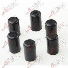 6PCS 6mm 1/4" Silicone Blanking Cap Intake Vacuum Hose End Bung Plug Caps Black