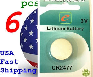 6 piezas Tarjeta CR2477 2477 LM2477 BR2477 3V Batería de litio de alta calidad - Imagen 1 de 6