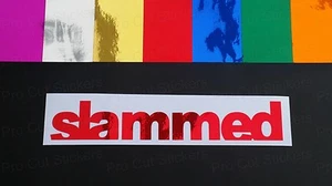 Lustige gestanzte farbige Chrom-Vinyl-Fensteraufkleber niedrig Autofenster Abziehbilder JDM - Bild 1 von 9