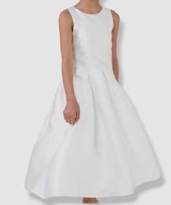 $262 Zoe LTD Girl's White Jackie-Bow Fit & Flare Dress Size 12 - Picture 1 of 4