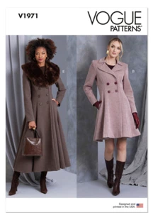 Vogue Sewing Pattern V1971 Misses' Fitted Coat Size R5 (14-16-18-20-22) UNCUT - Picture 1 of 8