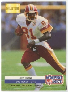 1992 Pro Set #22 Art Monk Washington Redskins - Milestone - Picture 1 of 2