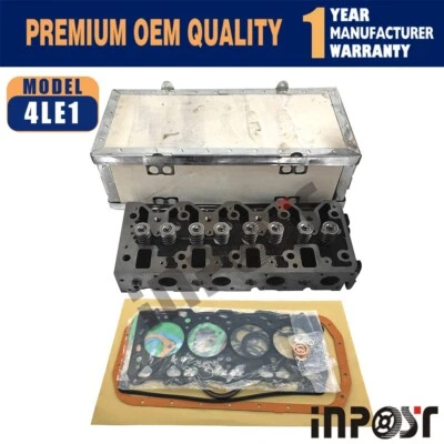 4LE1 Cylinder Head With Full Gasket Kit For Isuzu 4LE1 Engine Hitachi Excavator - Image 1 of 4