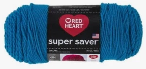 Red Heart Super Saver 100% Acrylic Yarn, Blue Wave, 7 Oz., 364 Yds. - Picture 1 of 1