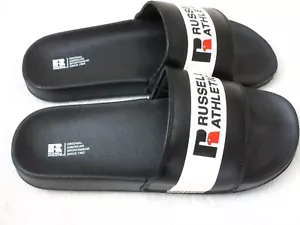 Russell Athletic Herren Since 1902 Logo Pantolette Sandale schwarz weiß neu mit Etikett kostenloser Versand - Bild 1 von 4