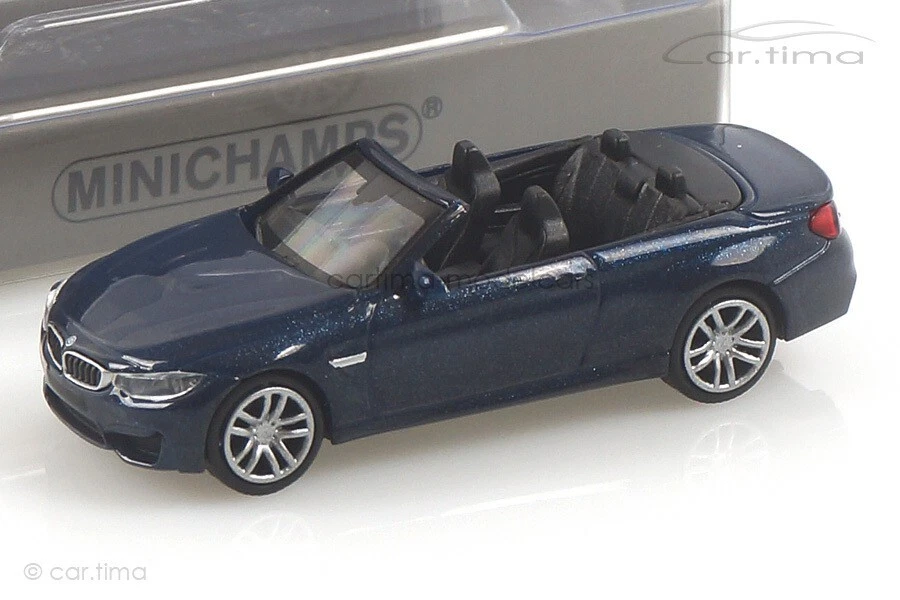 BMW M4 Cabriolet 2015 Blu Metallico MINICHAMPS 1:87 870027232 - Immagine 1 di 1